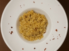 Arroz cremoso con setas shiitake y boletus.